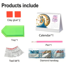 Load image into Gallery viewer, Organize & Shine 2026 Calendar Diamond Painting Kit