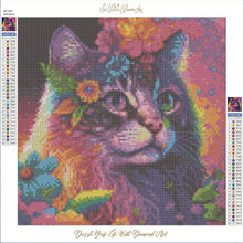 Load image into Gallery viewer, 30x30-Full Drill-Poured Glue-Diamond Painting-Colourful Kitten