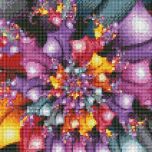 Load image into Gallery viewer, Kaleidoscope Bloom-30x30-Round Full Drill-Poured Glue-Hybrid Render-Diamond Painting Kit
