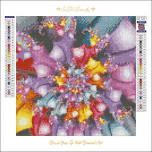 Load image into Gallery viewer, Kaleidoscope Bloom-30x30-Round Full Drill-Poured Glue-Hybrid Render-Diamond Painting Kit