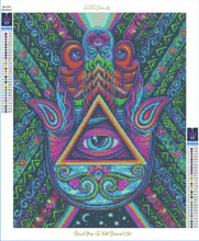Load image into Gallery viewer, 40x50-Poured Glue-Diamond Painting + AB's-Hamsa Hand