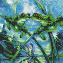 Load image into Gallery viewer, Amphibian Affection-40x40-Round Drill-Full Drill-Poured Glue-Hybrid Render-Diamond Painting Kit