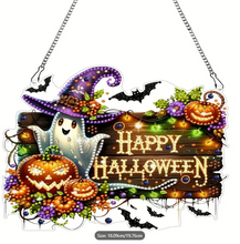 Load image into Gallery viewer, Happy Halloween Sign-Diamond Art Kit