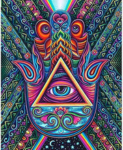 Load image into Gallery viewer, 40x50-Poured Glue-Diamond Painting + AB's-Hamsa Hand