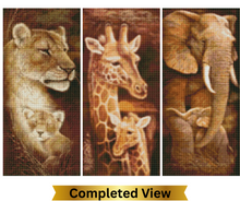 Load image into Gallery viewer, Guardians of The Savannah-30x65 Square Full Drill-Poured Glue-Hybrid Render- Diamond Painting Kit