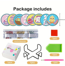 Load image into Gallery viewer, Easter Coaster (8 Pack)-Diamond Art Kit