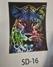 Load image into Gallery viewer, 40x50-Square Drill-Full Drill-Poured Glue-Diamond Painting-Glow Colourful Leopard