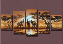 Load image into Gallery viewer, PRE-ORDER-Poured Glue-5 Panel Diamond Paintings