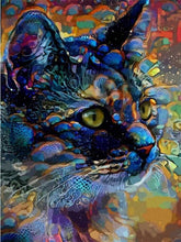 Load image into Gallery viewer, PRE-ORDER-Poured Glue-Diamond Painting-Abstract Cats