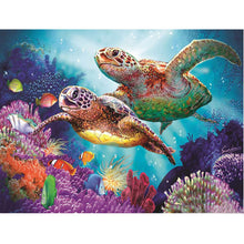 Load image into Gallery viewer, 50x70-Square Drill-Full Drill-Diamond Painting-Turtle 2