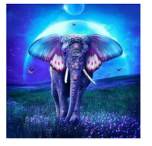 Load image into Gallery viewer, 50x70-Round Drill-Full Drill-Diamond Painting-Elephant 2