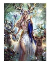 Load image into Gallery viewer, 50x70-Round Drill-Full Drill-Diamond Painting-Fantasy-Enchanted Forest-1985