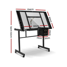 Load image into Gallery viewer, PRE-ORDER-Diamond Painting Desk-Glass Table-( Drawing -Tilt Drafting Desk With Stool)
