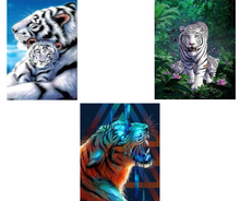 Load image into Gallery viewer, 50x70-Poured Glue-Square Drill-Diamond Paintings-Tiger