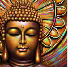 Load image into Gallery viewer, 40x40-Poured Glue-Full Drill-Diamond Painting-Buddha