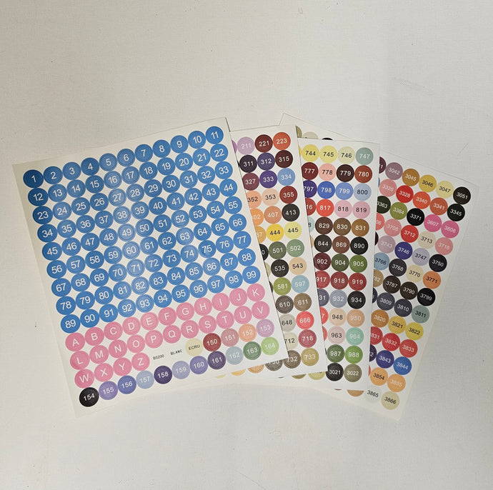 DMC Colour Number Stickers