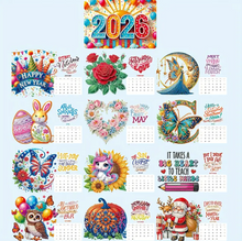 Load image into Gallery viewer, Organize &amp; Shine 2026 Calendar Diamond Painting Kit
