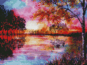 Radiant Tranquility-30x40-Square-Full Drill-Poured Glue-Hybrid Render-Diamond Painting Kit
