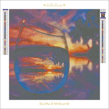 Load image into Gallery viewer, Ocean Sunset Through A Glass-40x40-Square Full Drill-Poured Glue-Hybrid Render-Diamond Painting Kit
