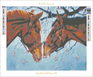 Winter Bond-40x50-Round Drill-Full Drill-Poured Glue-Hybrid Render-Diamond Painting Kit