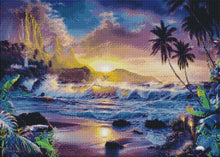 Load image into Gallery viewer, Tropical Dawn&#39;s Embrace-50x70-Square Drill-Full Drill-Poured Glue-Hybrid Render-Diamond Painting Kit

