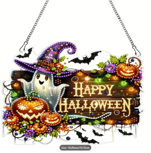 Load image into Gallery viewer, Happy Halloween Sign-Diamond Art Kit
