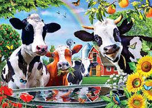 Load image into Gallery viewer, 40x50-Poured Glue-Diamond Painting + AB&#39;s-Cows
