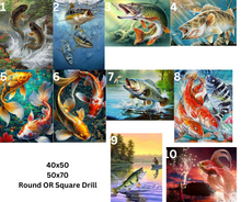 Load image into Gallery viewer, PRE-ORDER- Diamond Painting-Fish Designs
