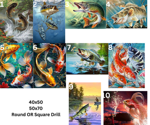 PRE-ORDER- Diamond Painting-Fish Designs