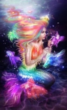 30x40-Poured Glue-Diamond Painting +AB's-Colourful Mermaid
