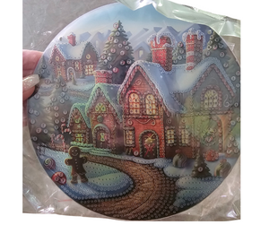 Diamond Painting-Round Christmas Acrylic Hanging