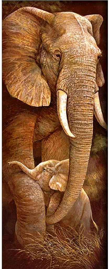 Guardians of The Savannah-30x65 Square Full Drill-Poured Glue-Hybrid Render- Diamond Painting Kit