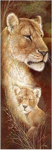Guardians of The Savannah-30x65 Square Full Drill-Poured Glue-Hybrid Render- Diamond Painting Kit