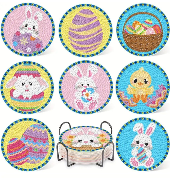 Easter Coaster (8 Pack)-Diamond Art Kit