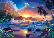 Load image into Gallery viewer, Tropical Dawn&#39;s Embrace-50x70-Square Drill-Full Drill-Poured Glue-Hybrid Render-Diamond Painting Kit
