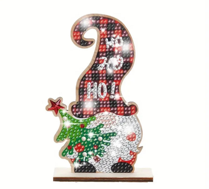 Christmas Diamond Art-Gnome Plaque Kit