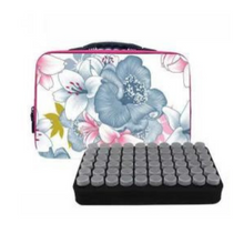 Load image into Gallery viewer, 60 Bottle Storage Case-Flower &amp; Marble Print
