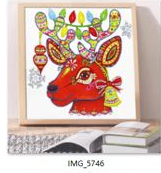 Christmas Diamond Painting-Partial- Deer-30x30