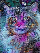 Load image into Gallery viewer, PRE-ORDER-Poured Glue-Diamond Painting-Abstract Cats
