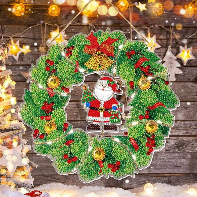 Christmas LED Wreath- Santa