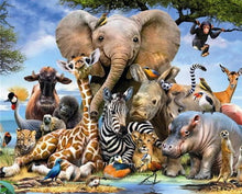 Load image into Gallery viewer, 70x50-Square Drill-Full Drill-Poured Glue Diamond Painting Kit-Baby Animals

