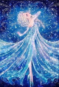 40x60-Poured Glue-Full Drill-Diamond Painting-Cartoon Ice Queen