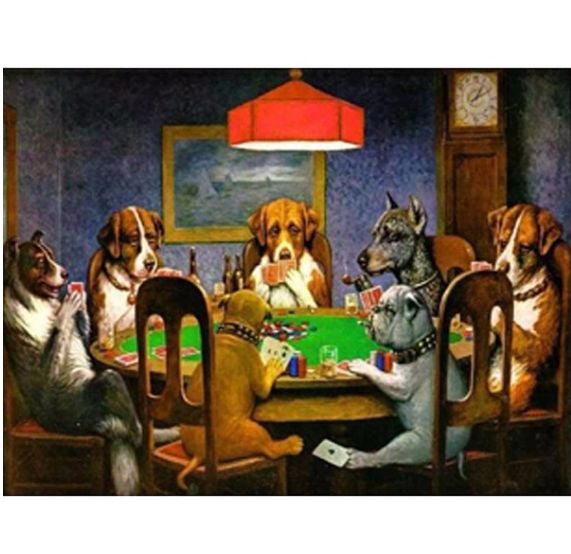 PRE-ORDER-Premium-Diamond Painting-Dogs Playing Cards