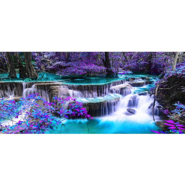 PRE-ORDER-Poured Glue-60x120cm-Diamond Painting-With AB's-Waterfalls
