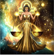 Load image into Gallery viewer, 40x40-Round-Full Drill-Diamond Painting-Libra Star Sign
