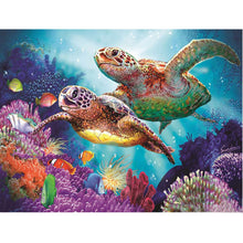 Load image into Gallery viewer, 50x70-Square Drill-Full Drill-Diamond Painting-Turtle 2
