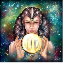Load image into Gallery viewer, 40x40-Round-Full Drill-Diamond Painting-Virgo Star Sign
