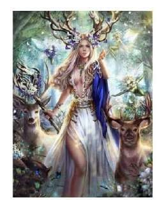 Load image into Gallery viewer, 50x70-Round Drill-Full Drill-Diamond Painting-Fantasy-Enchanted Forest-1985

