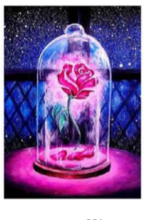 Load image into Gallery viewer, 40x50-Square Drill-Full Drill-Poured Glue-Diamond Painting-Enchanted Rose
