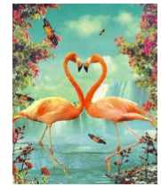 Flamingos Kiss- Paint by Diamonds